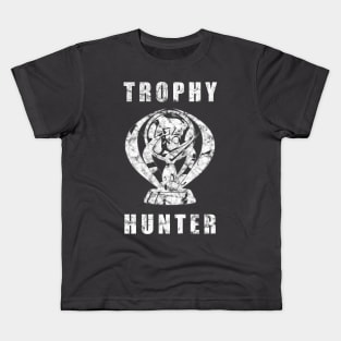 Trophy Hunter White Distressed Kids T-Shirt